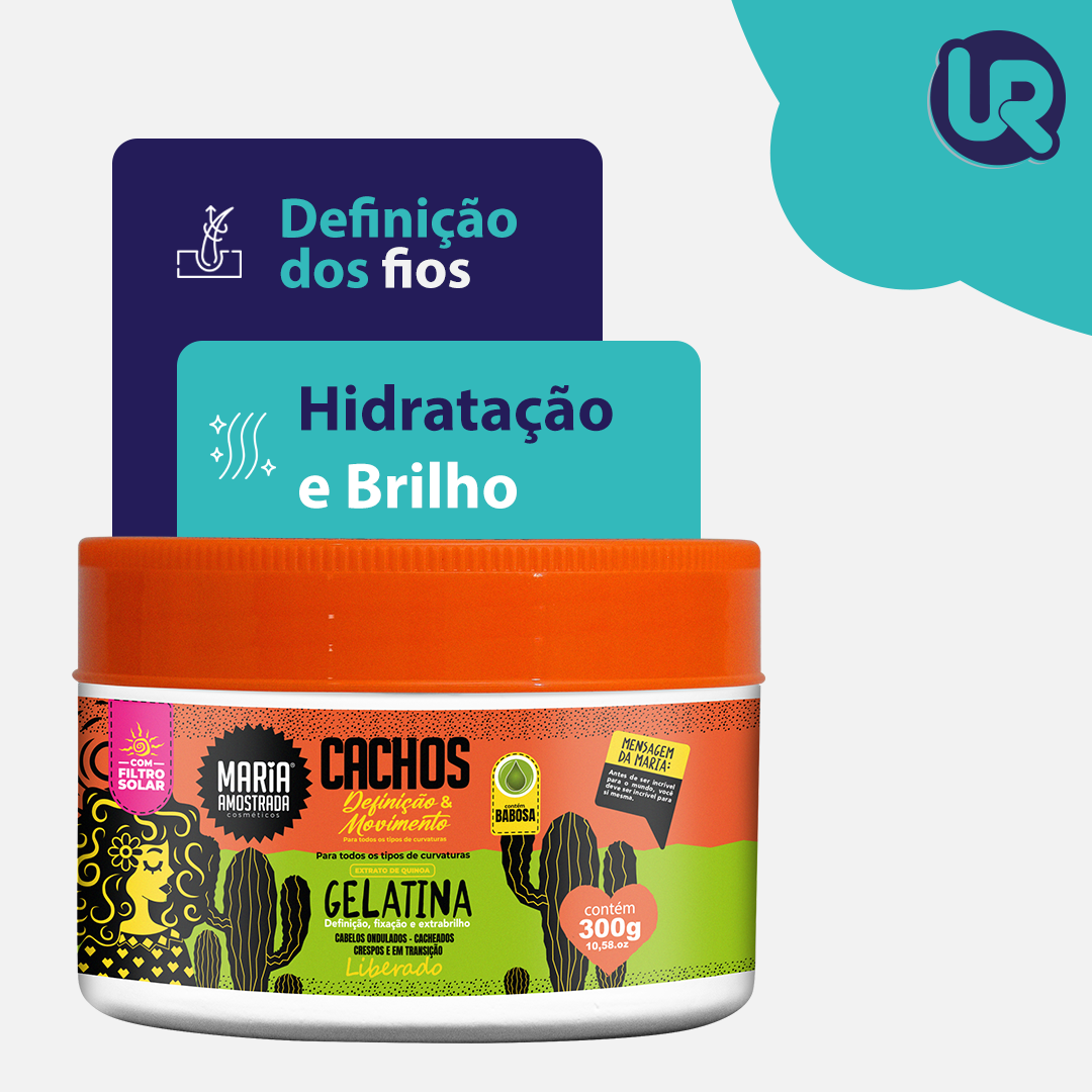 Gelatina Capilar de Cachos 300gr Maria Amostrada
