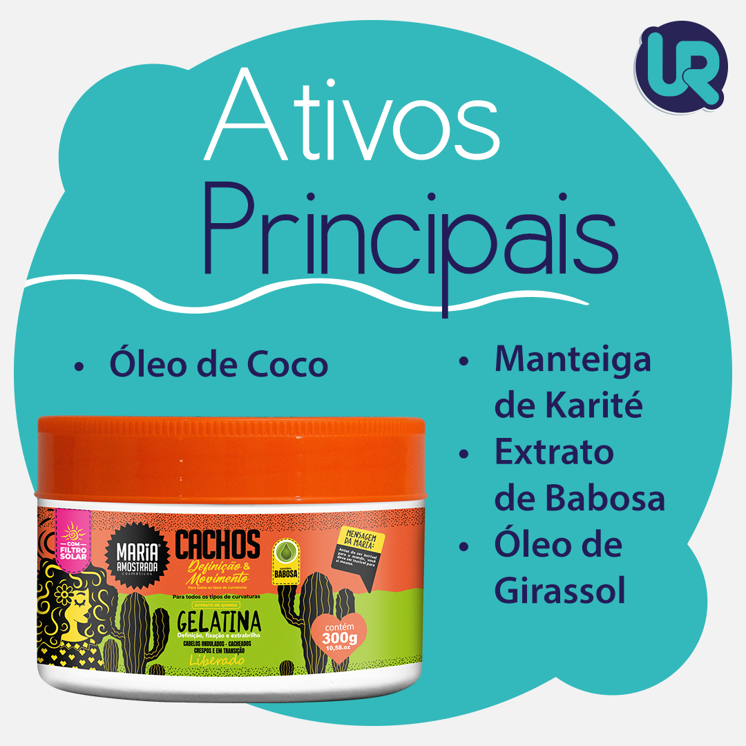 Gelatina Capilar de Cachos 300gr Maria Amostrada