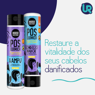 Kit Resgate Pós-Química Maria Amostrada (Shampoo + Condicionador 300ml)